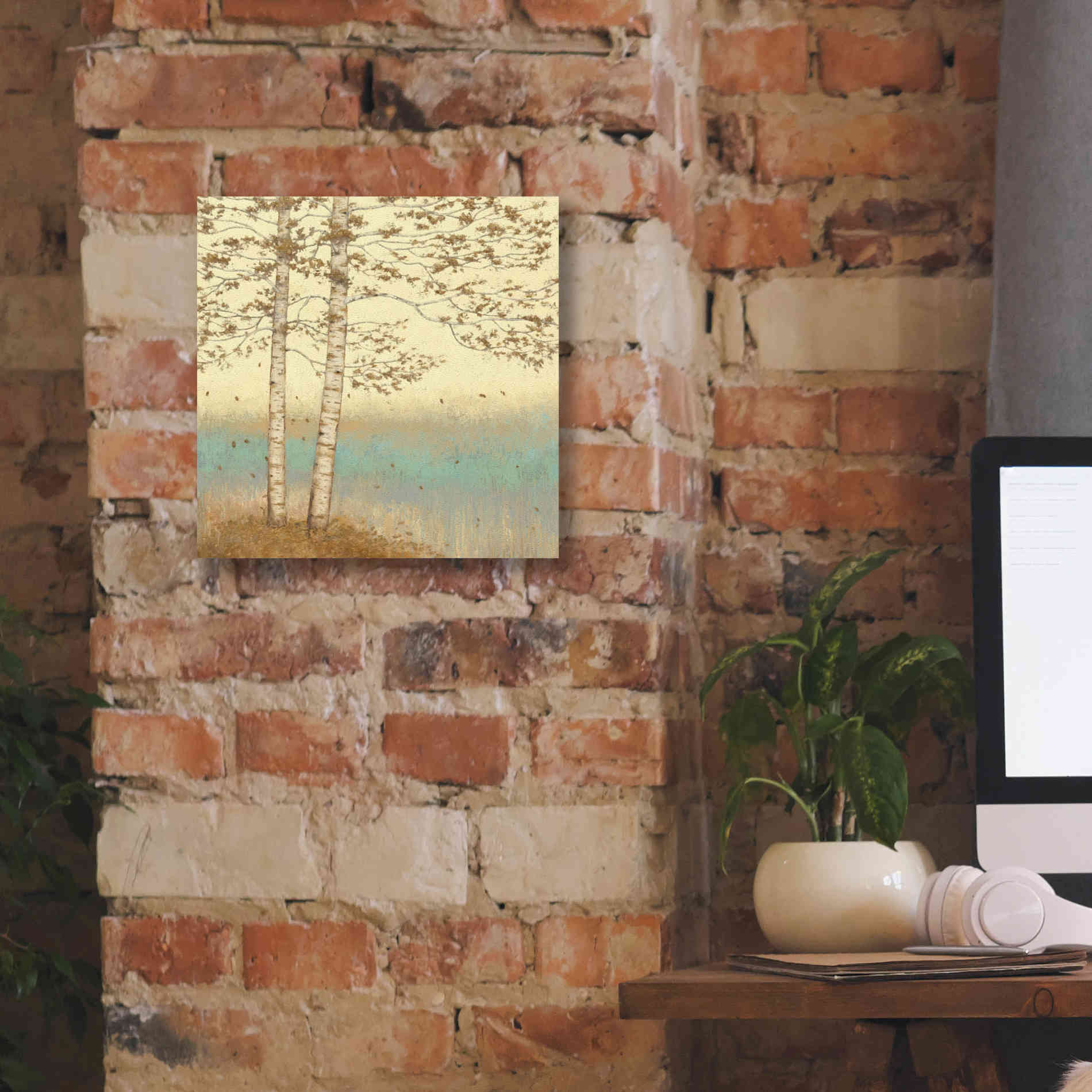 Epic Art 'Golden Birch I' by James Wiens, Canvas Wall Art,12 x 12