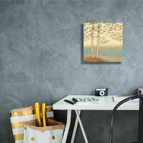 Image of Epic Art 'Golden Birch I' by James Wiens, Canvas Wall Art,12 x 12