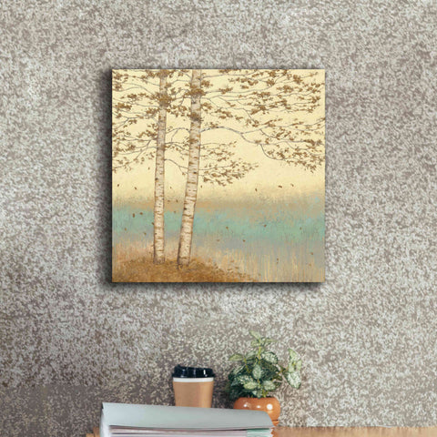 Image of Epic Art 'Golden Birch I' by James Wiens, Canvas Wall Art,18 x 18