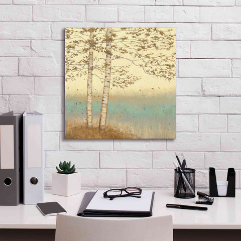 Image of Epic Art 'Golden Birch I' by James Wiens, Canvas Wall Art,18 x 18