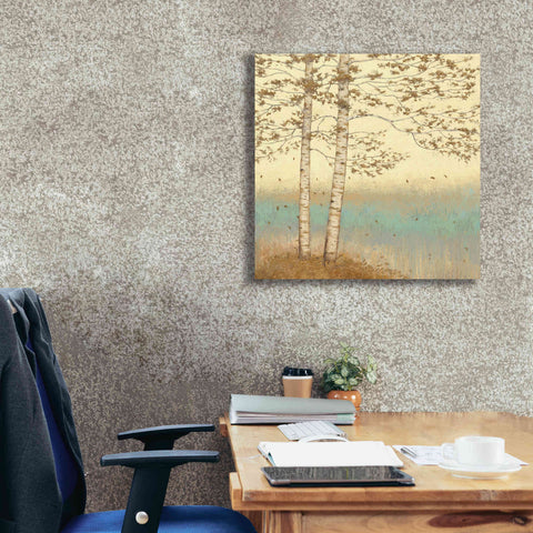 Image of Epic Art 'Golden Birch I' by James Wiens, Canvas Wall Art,26 x 26