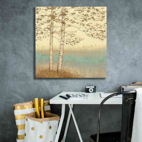 Image of Epic Art 'Golden Birch I' by James Wiens, Canvas Wall Art,26 x 26