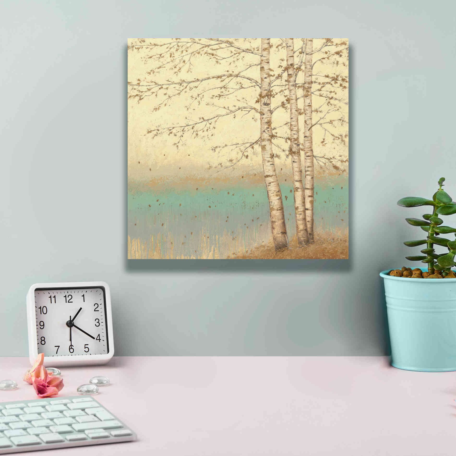 Epic Art 'Golden Birch II' by James Wiens, Canvas Wall Art,12 x 12