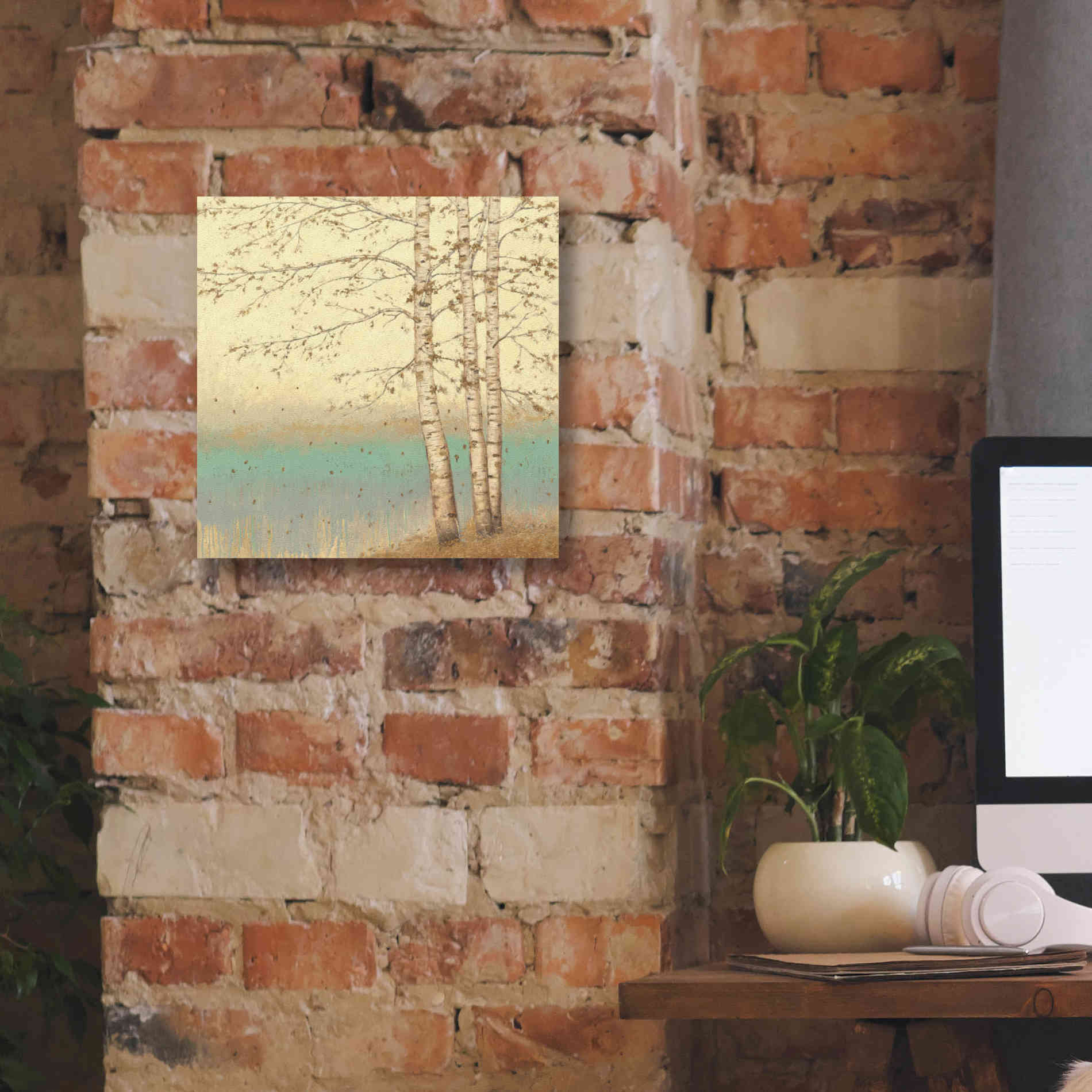 Epic Art 'Golden Birch II' by James Wiens, Canvas Wall Art,12 x 12