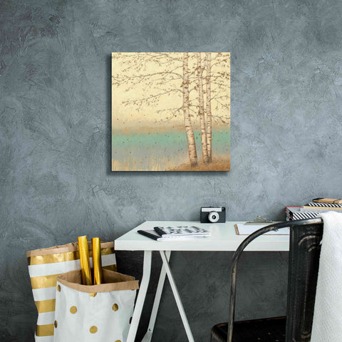 Image of Epic Art 'Golden Birch II' by James Wiens, Canvas Wall Art,18 x 18