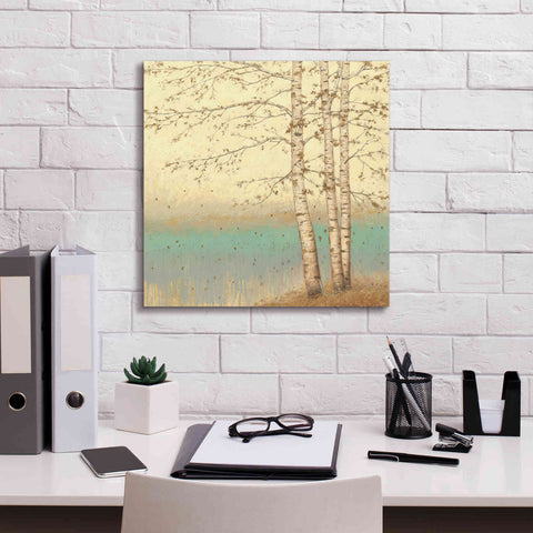 Image of Epic Art 'Golden Birch II' by James Wiens, Canvas Wall Art,18 x 18