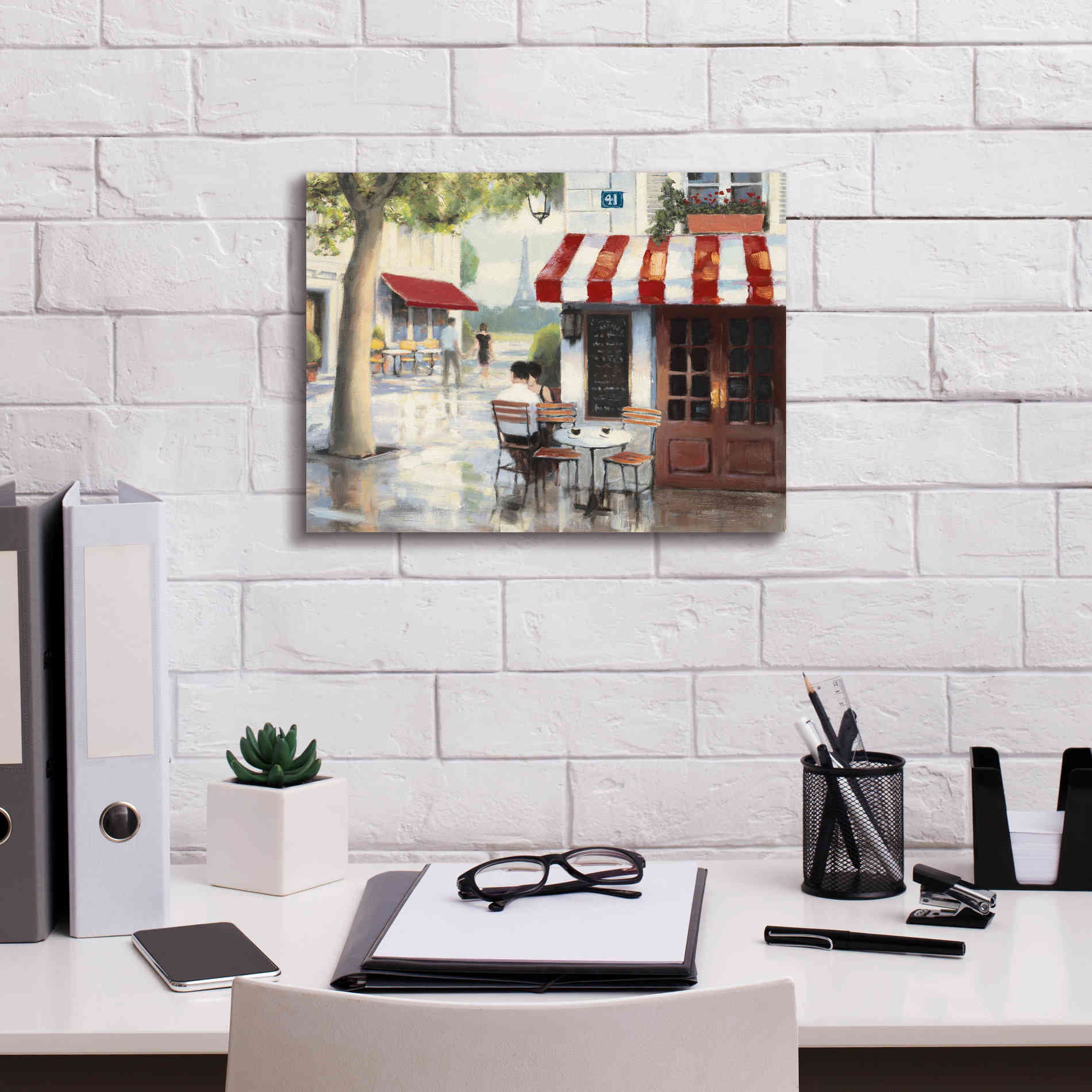 Epic Art 'Relaxing at the Cafe II' by James Wiens, Canvas Wall Art,16 x 12