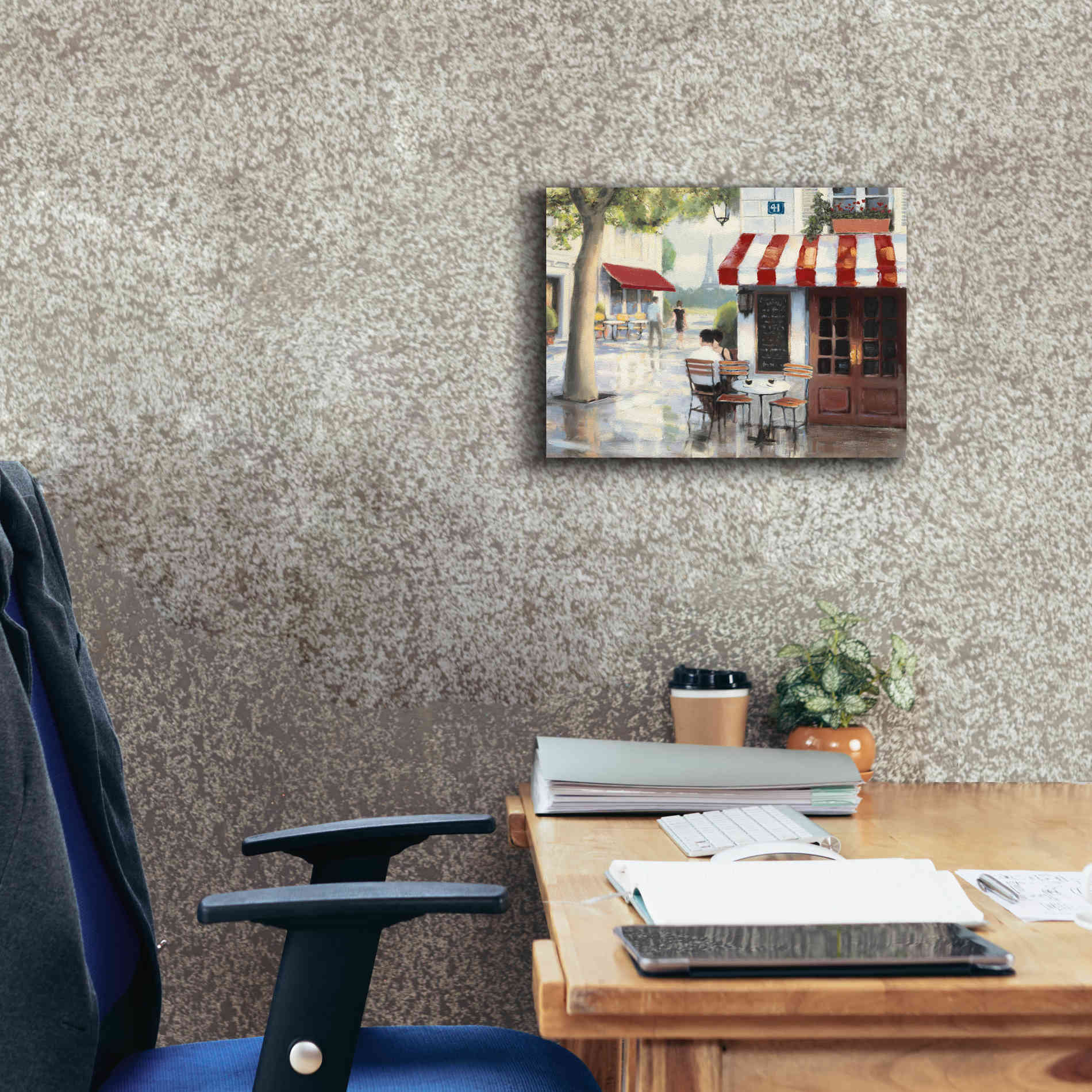 Epic Art 'Relaxing at the Cafe II' by James Wiens, Canvas Wall Art,16 x 12