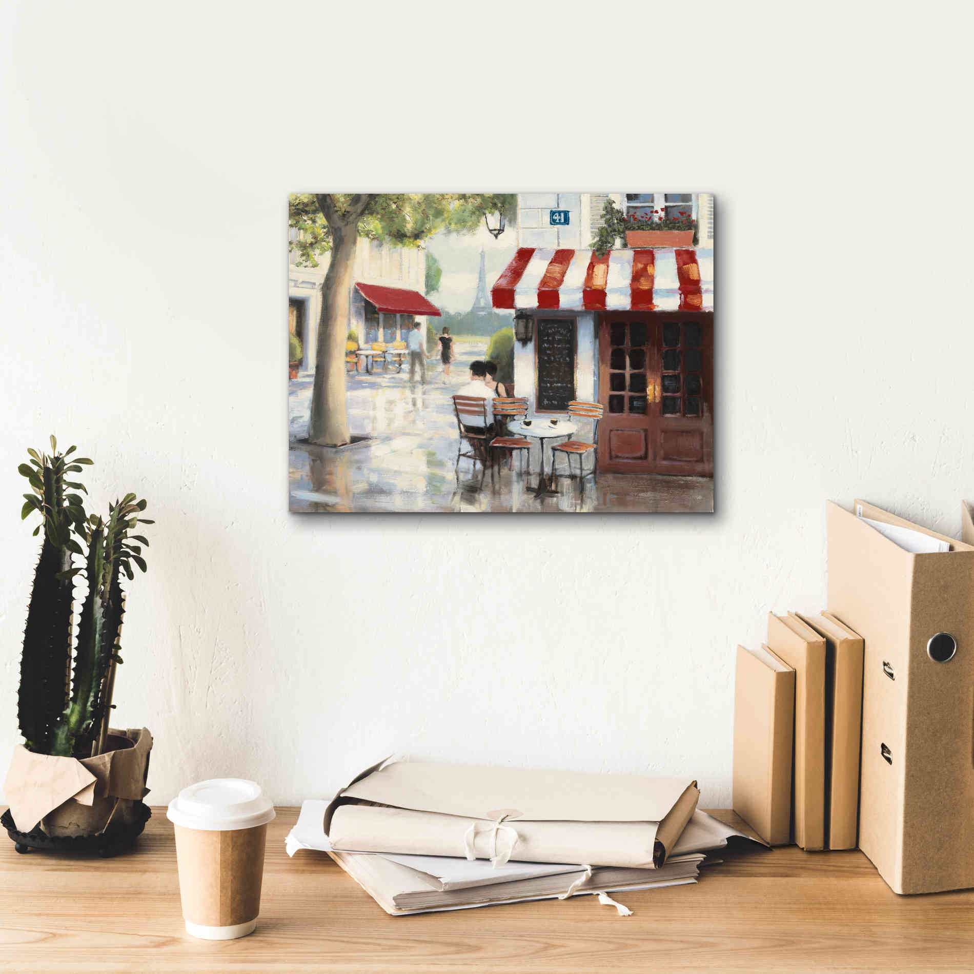 Epic Art 'Relaxing at the Cafe II' by James Wiens, Canvas Wall Art,16 x 12