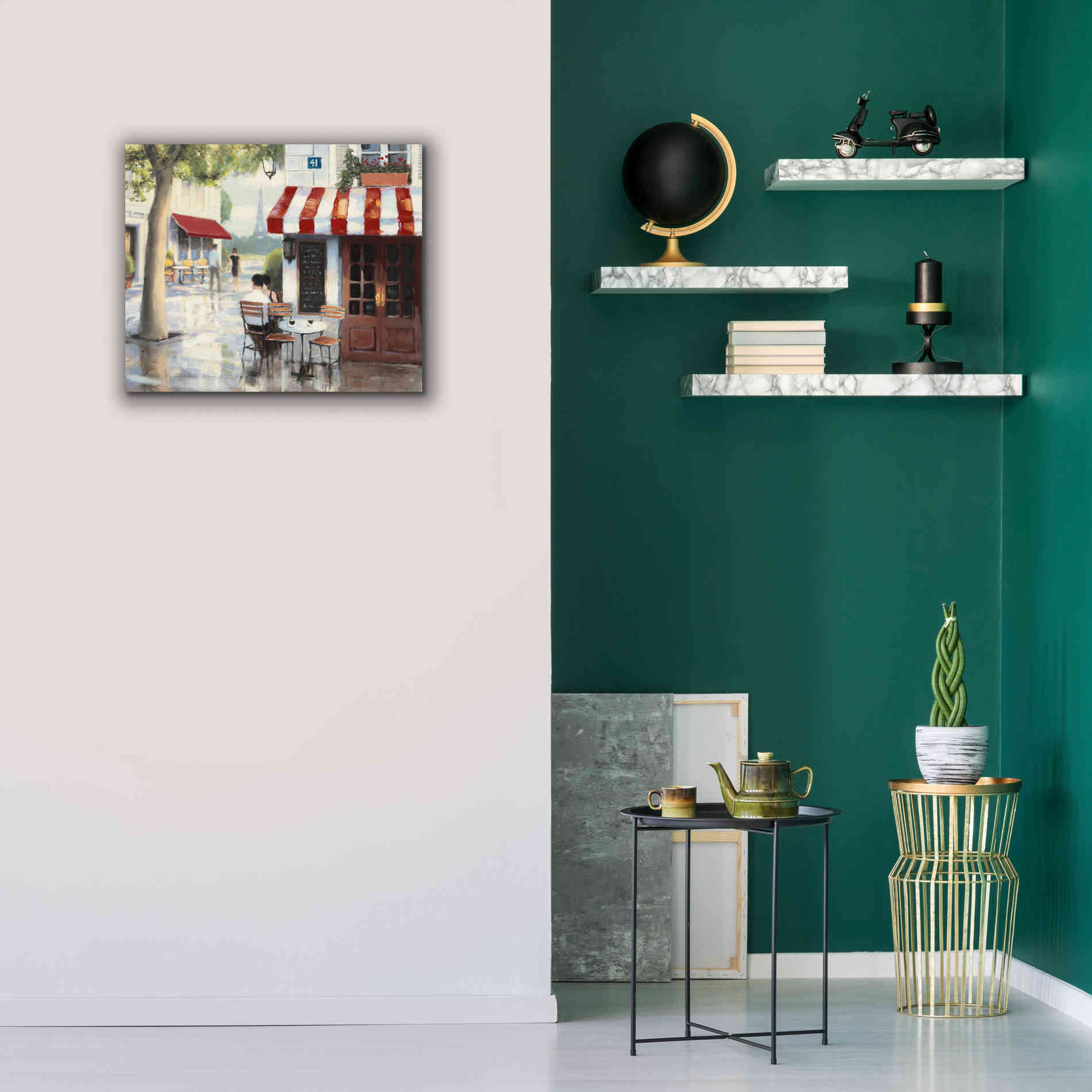 Epic Art 'Relaxing at the Cafe II' by James Wiens, Canvas Wall Art,24 x 20