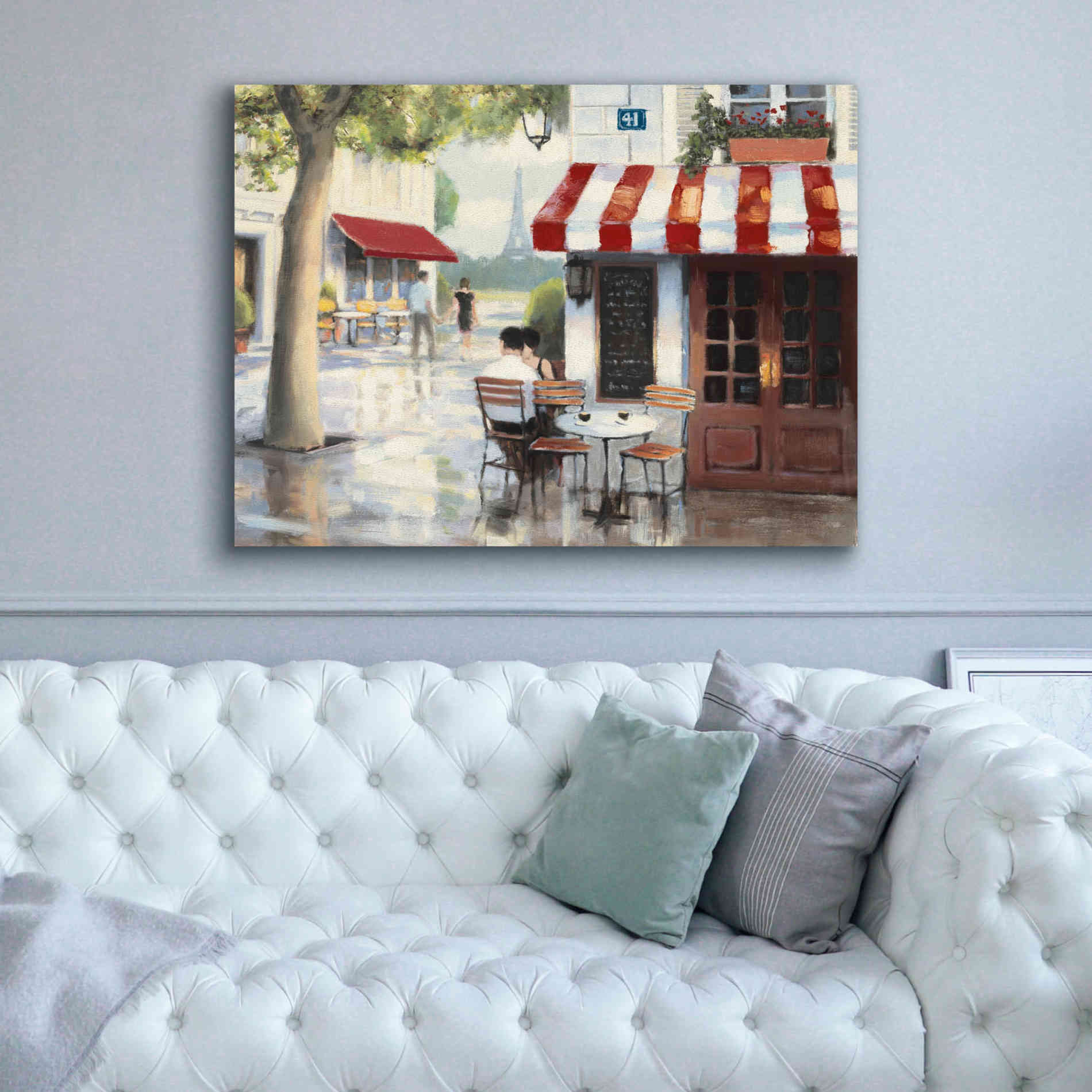 Epic Art 'Relaxing at the Cafe II' by James Wiens, Canvas Wall Art,54 x 40