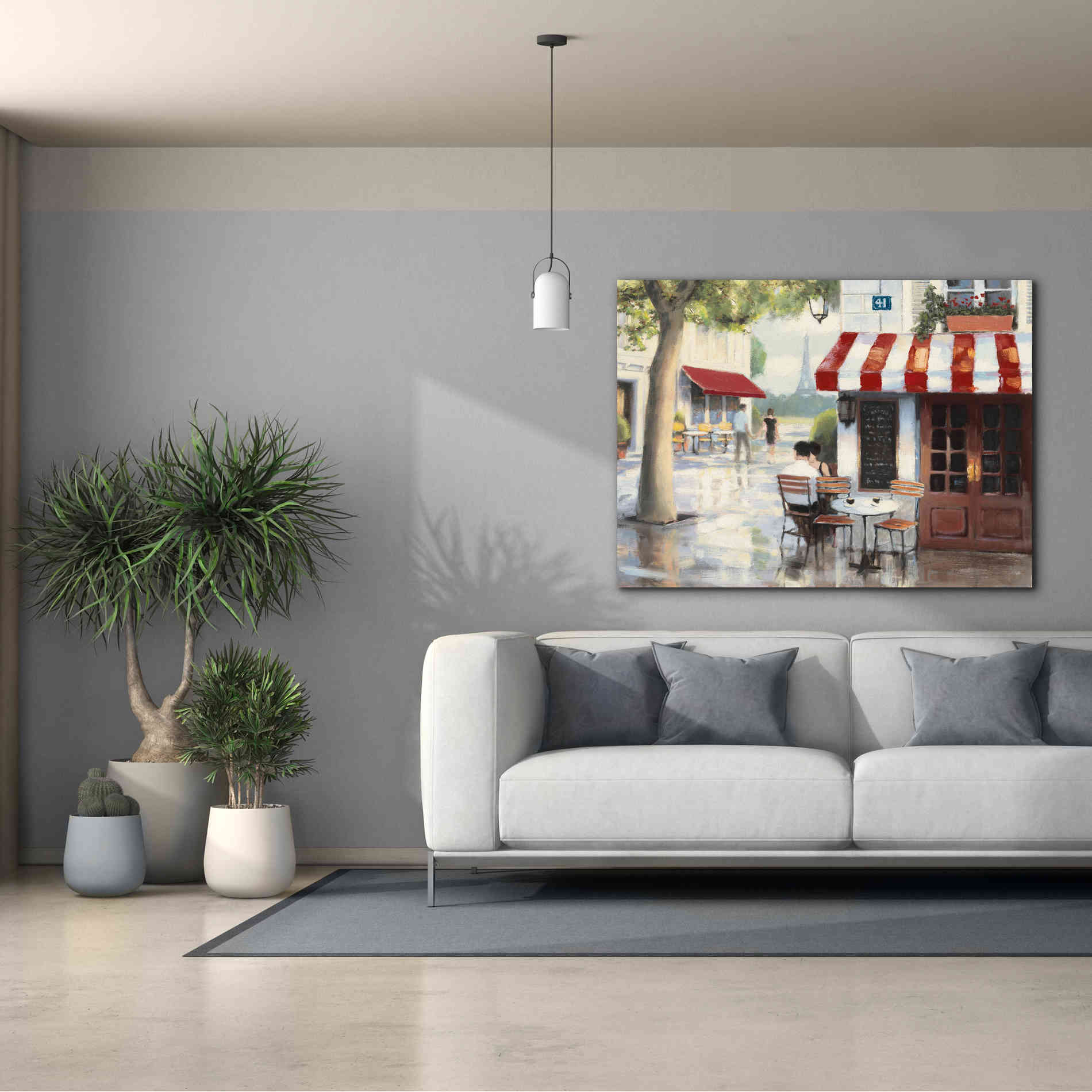 Epic Art 'Relaxing at the Cafe II' by James Wiens, Canvas Wall Art,54 x 40