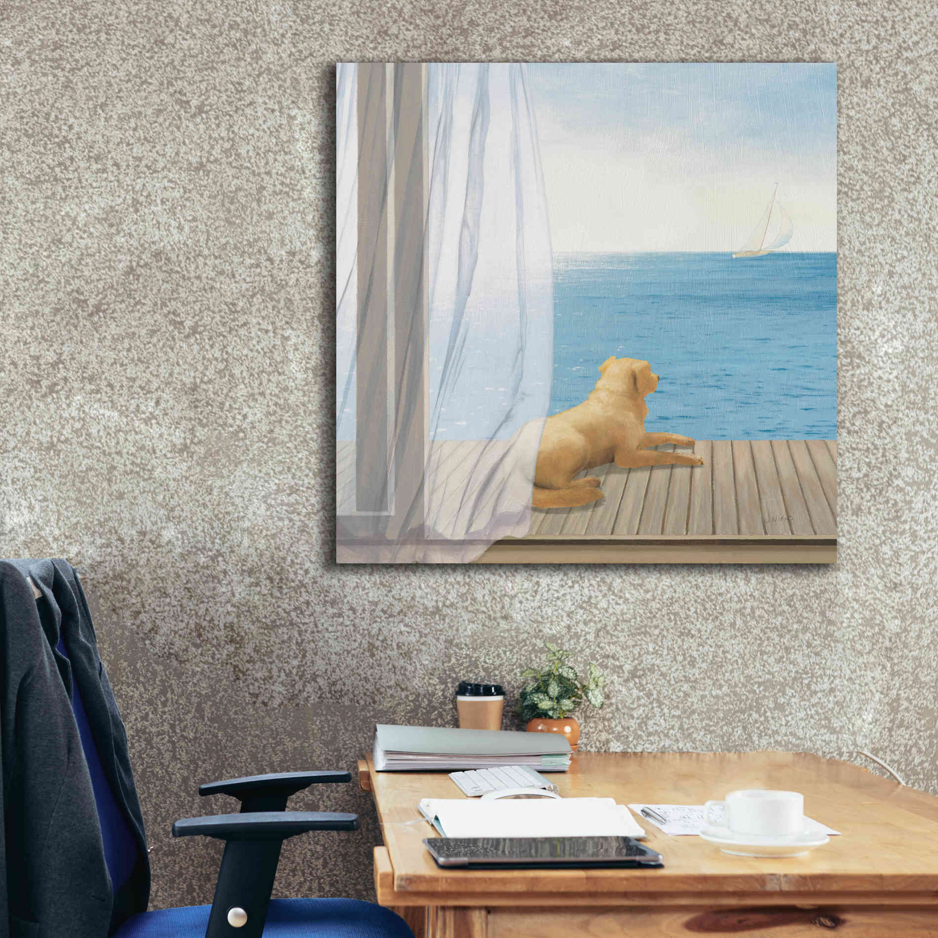 Epic Art 'Blue Breeze II' by James Wiens, Canvas Wall Art,37 x 37