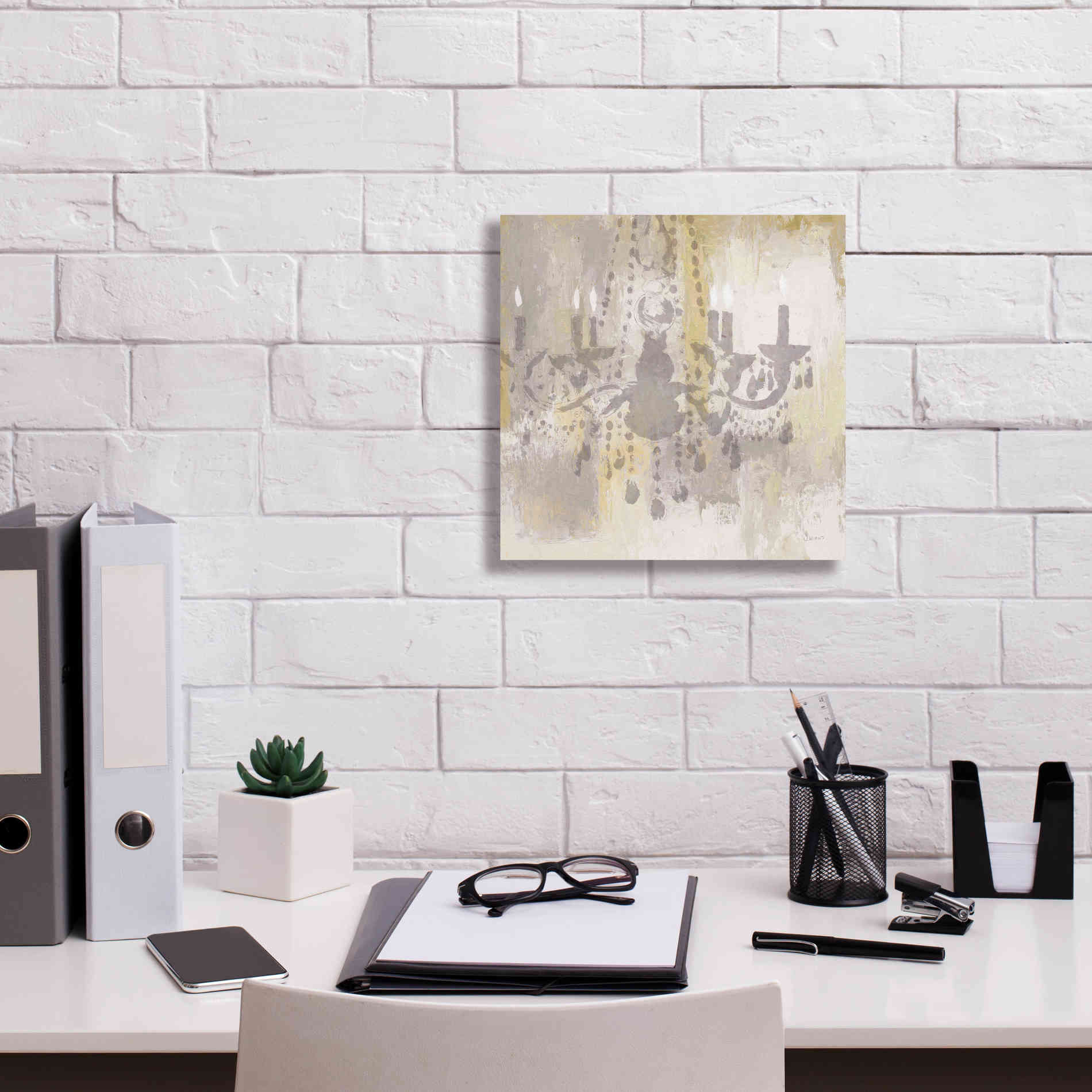 Epic Art 'Candelabra Gold I' by James Wiens, Canvas Wall Art,12 x 12