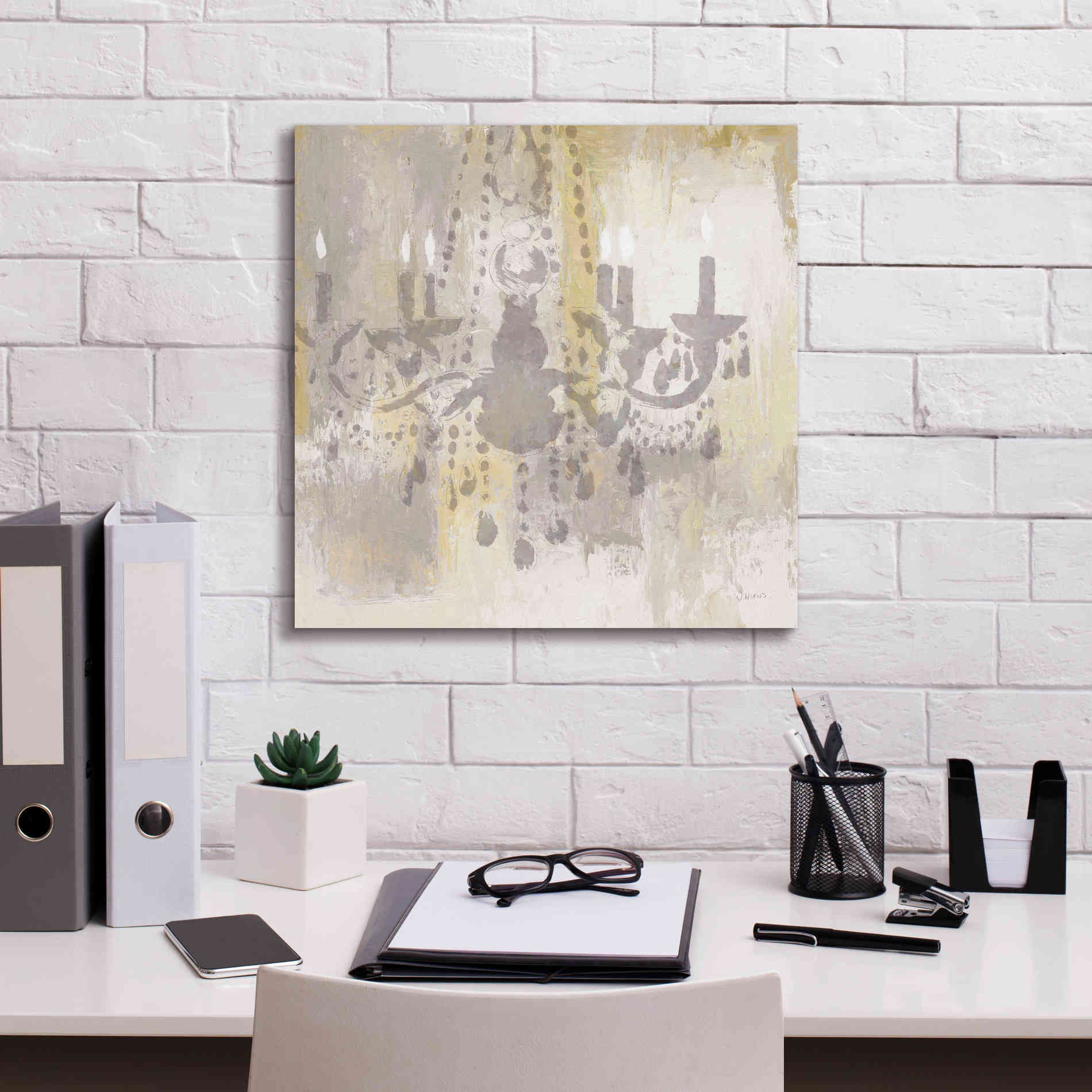 Epic Art 'Candelabra Gold I' by James Wiens, Canvas Wall Art,18 x 18