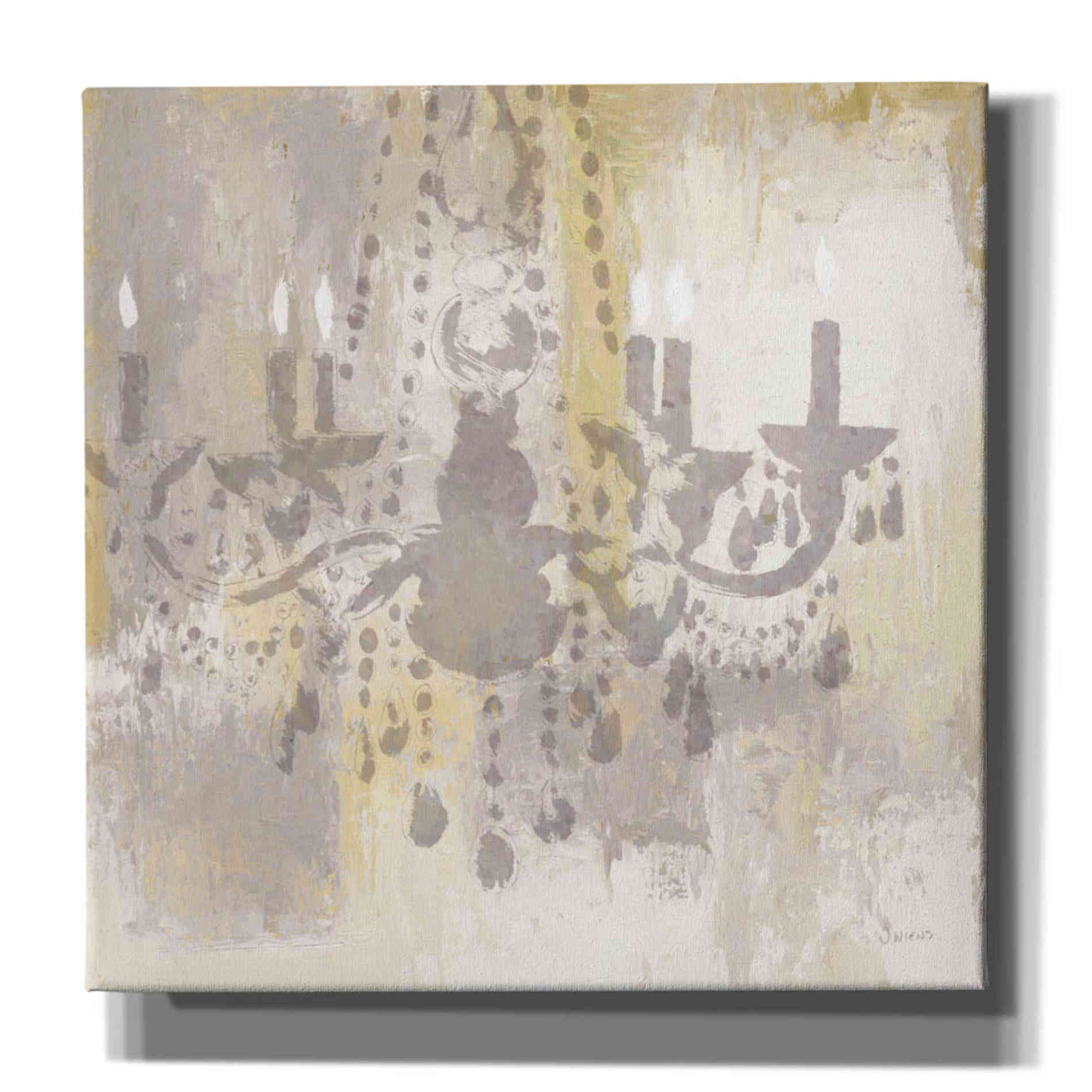 Epic Art 'Candelabra Gold I' by James Wiens, Canvas Wall Art,12x12x1.1x0,18x18x1.1x0,26x26x1.74x0,37x37x1.74x0