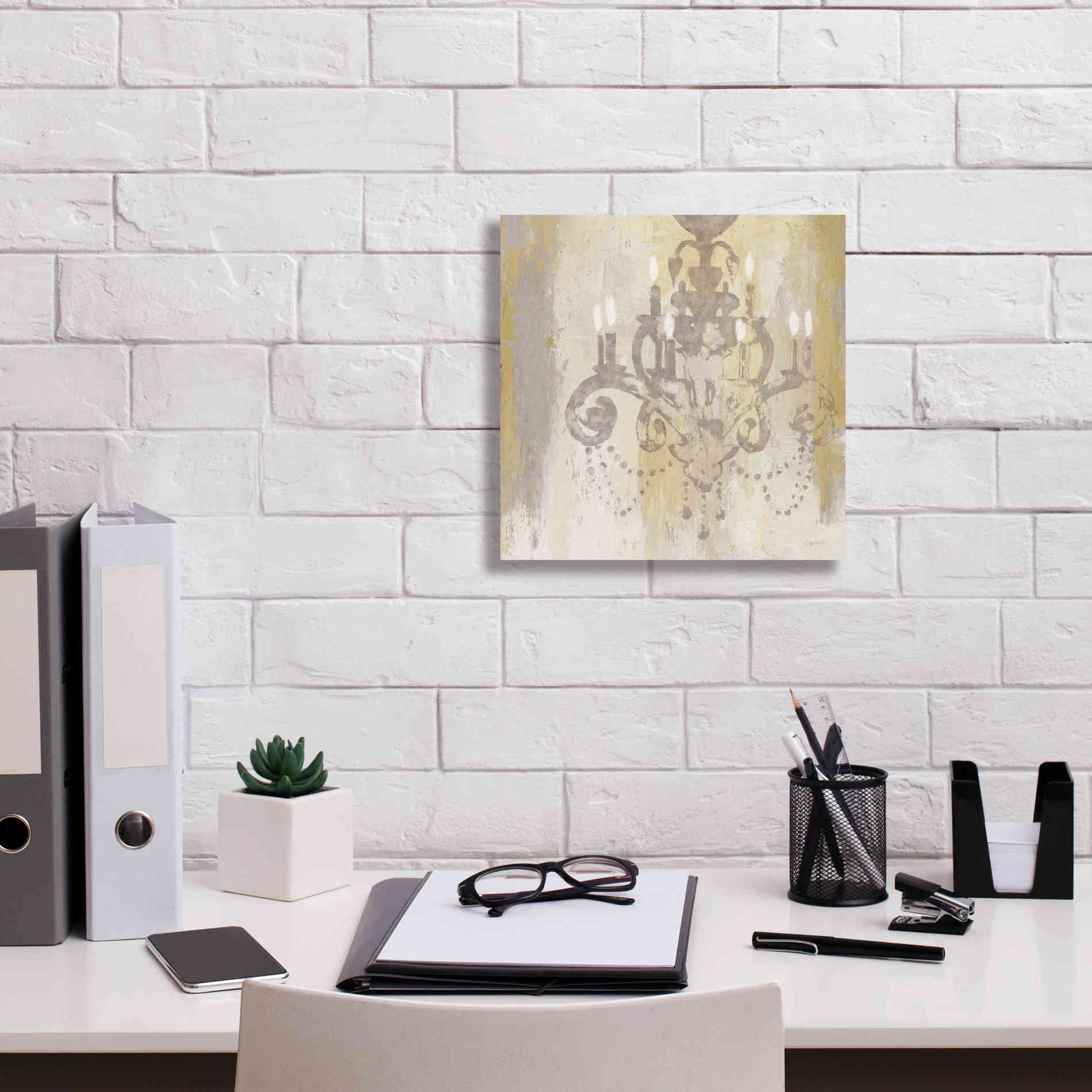 Epic Art 'Candelabra Gold II' by James Wiens, Canvas Wall Art,12 x 12