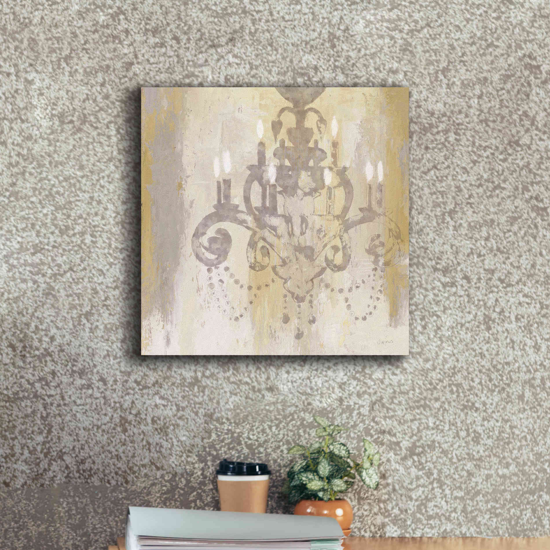 Epic Art 'Candelabra Gold II' by James Wiens, Canvas Wall Art,18 x 18