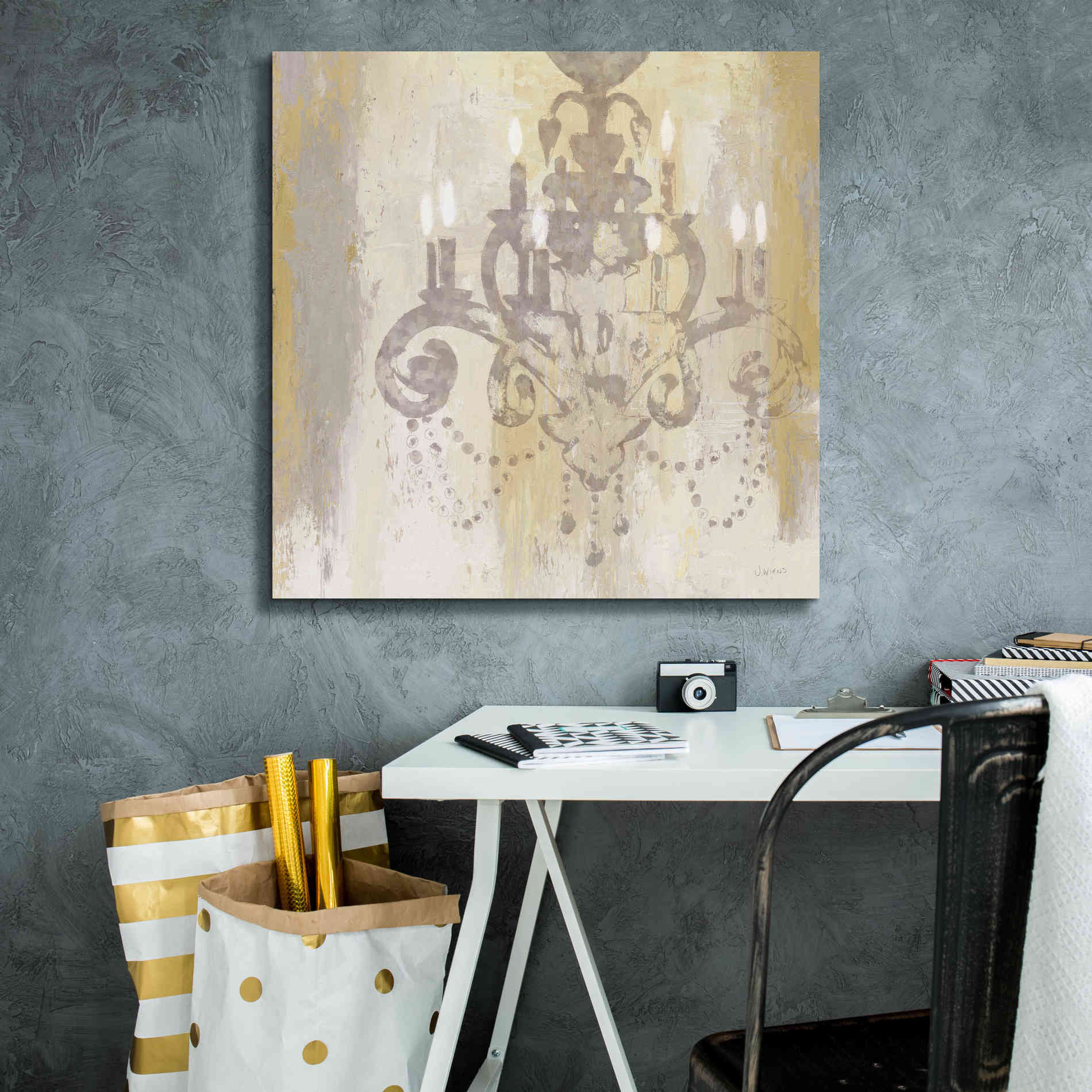 Epic Art 'Candelabra Gold II' by James Wiens, Canvas Wall Art,26 x 26