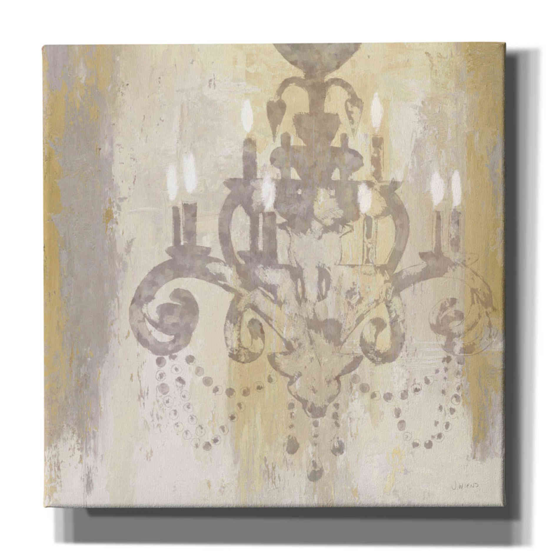 Epic Art 'Candelabra Gold II' by James Wiens, Canvas Wall Art,12x12x1.1x0,18x18x1.1x0,26x26x1.74x0,37x37x1.74x0