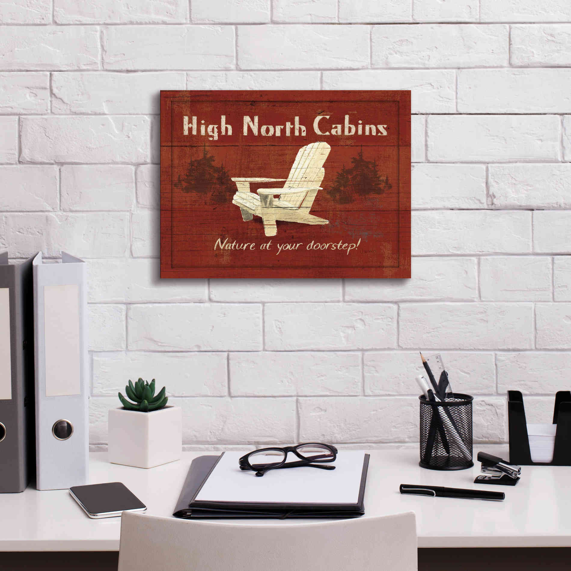 Epic Art 'Lodge Signs II' by James Wiens, Canvas Wall Art,16 x 12