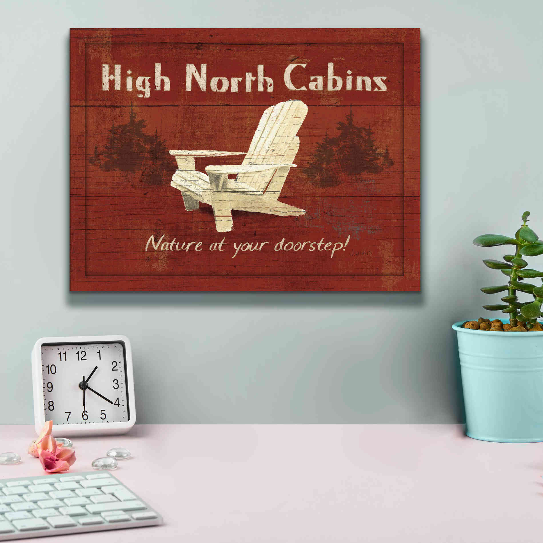 Epic Art 'Lodge Signs II' by James Wiens, Canvas Wall Art,16 x 12