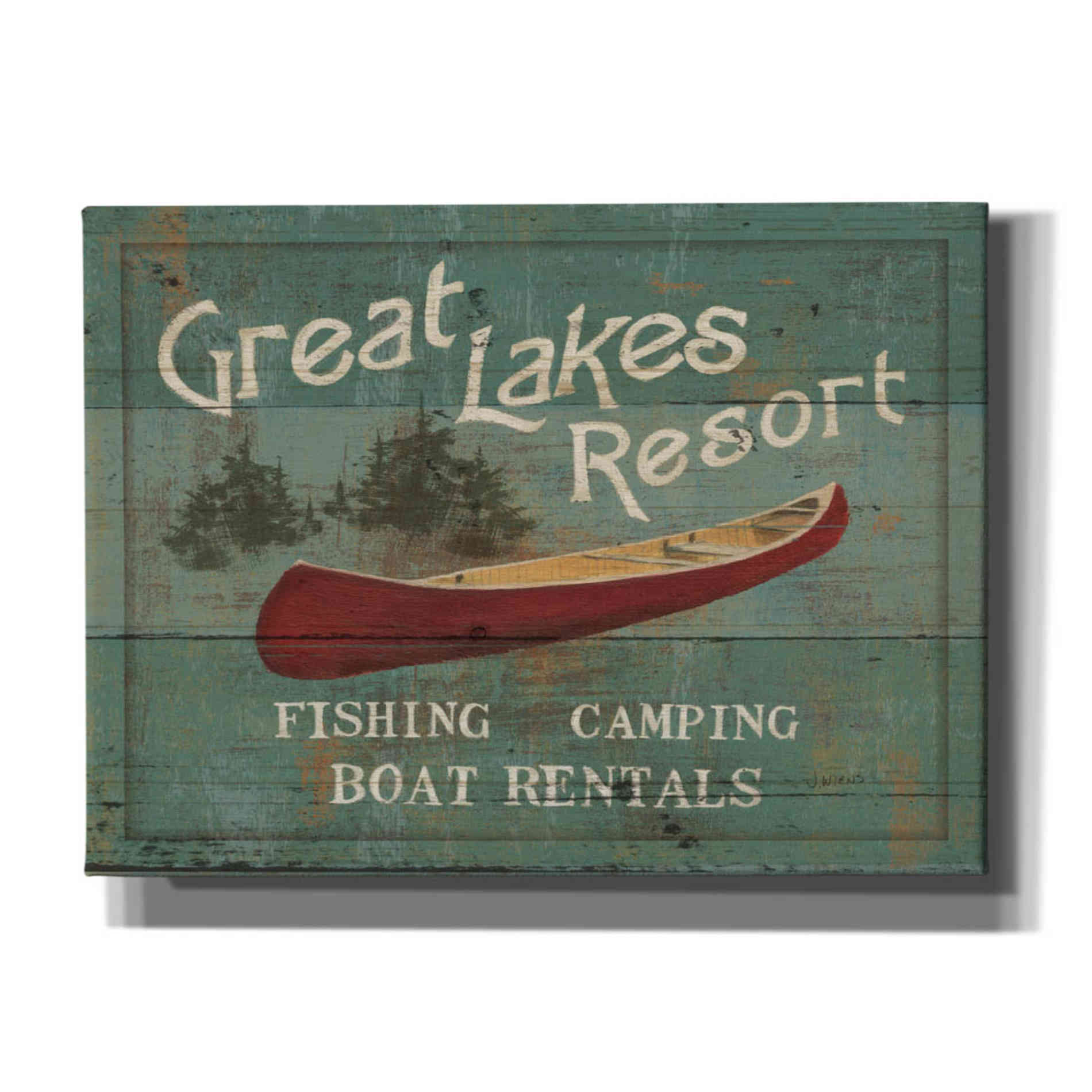 Epic Art 'Lodge Signs III' by James Wiens, Canvas Wall Art,16x12x1.1x0,24x20x1.1x0,30x26x1.74x0,54x40x1.74x0