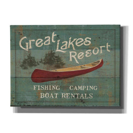 Epic Art 'Lodge Signs III' by James Wiens, Canvas Wall Art,16x12x1.1x0,24x20x1.1x0,30x26x1.74x0,54x40x1.74x0