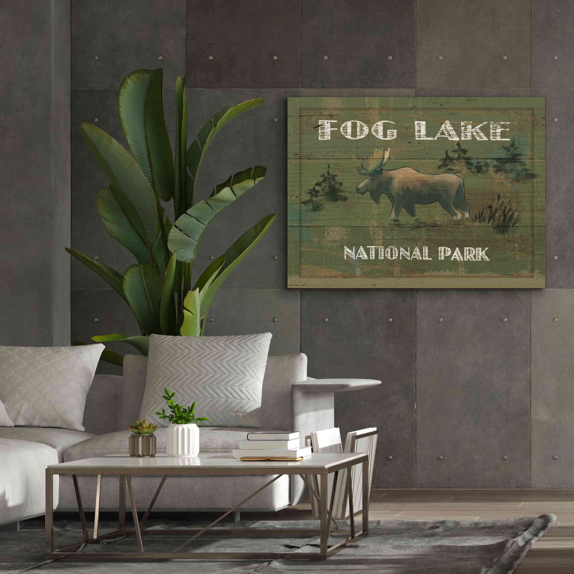 Epic Art 'Lodge Signs VI' by James Wiens, Canvas Wall Art,54 x 40