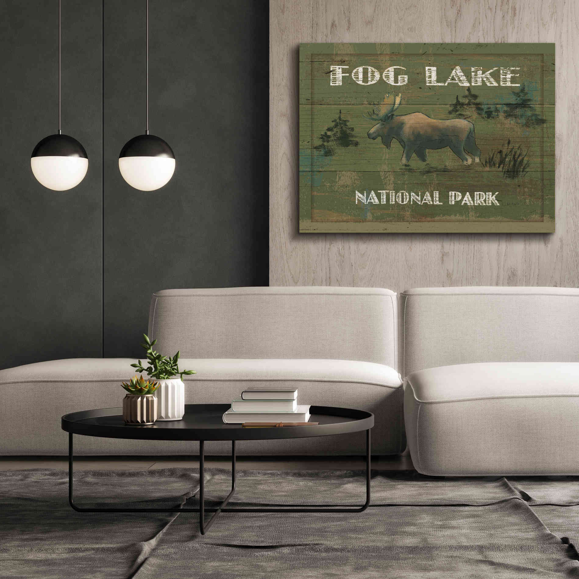 Epic Art 'Lodge Signs VI' by James Wiens, Canvas Wall Art,54 x 40