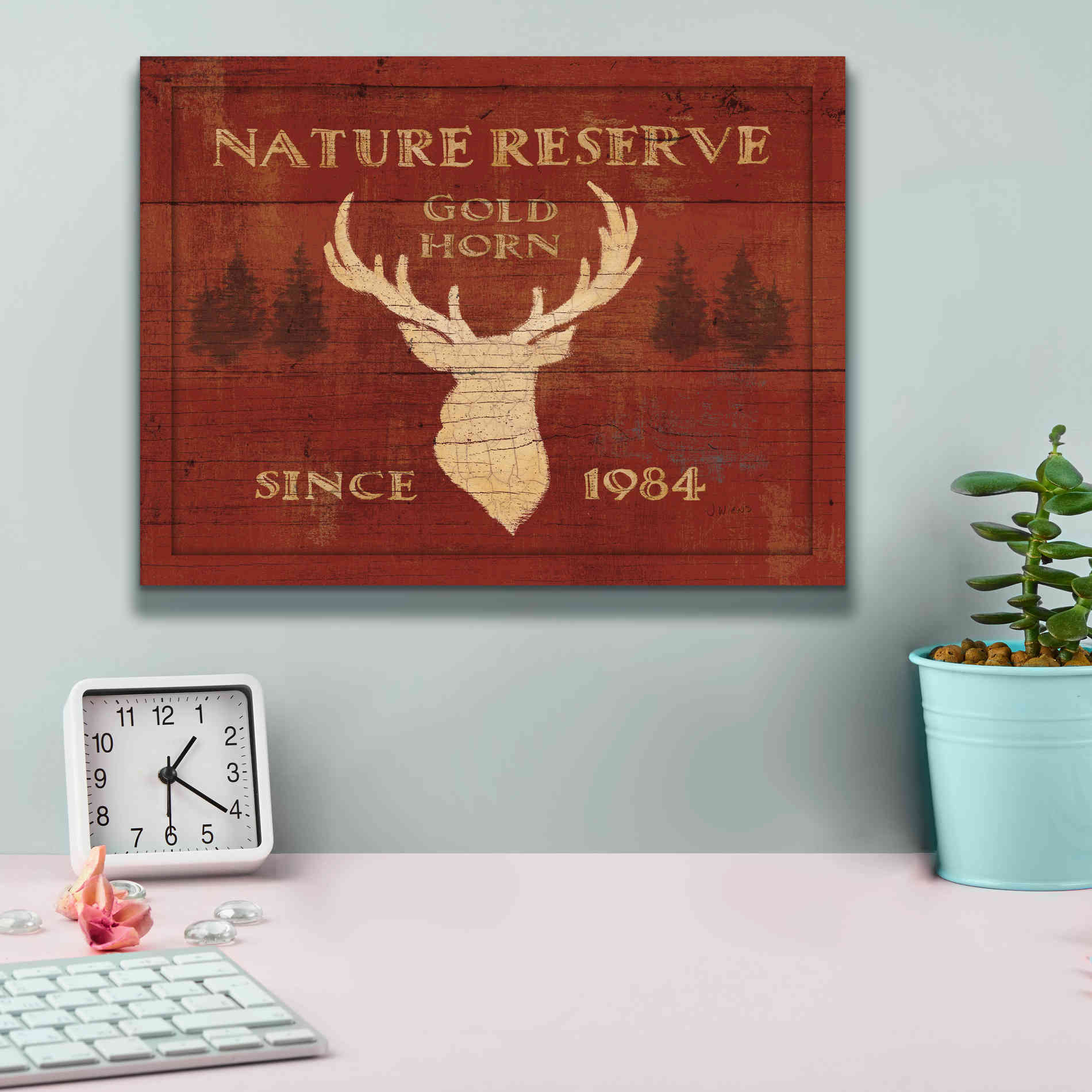 Epic Art 'Lodge Signs IX' by James Wiens, Canvas Wall Art,16 x 12