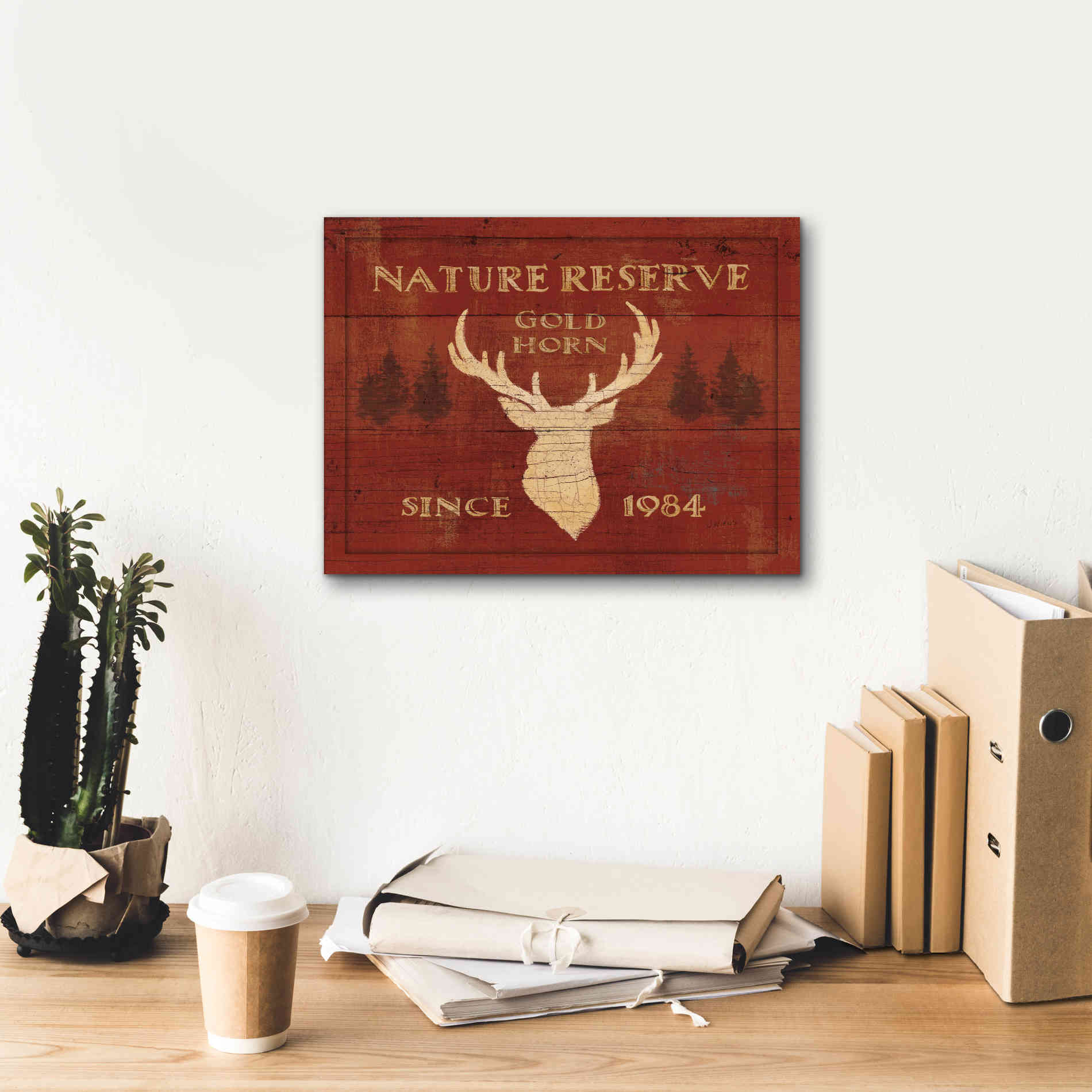 Epic Art 'Lodge Signs IX' by James Wiens, Canvas Wall Art,16 x 12