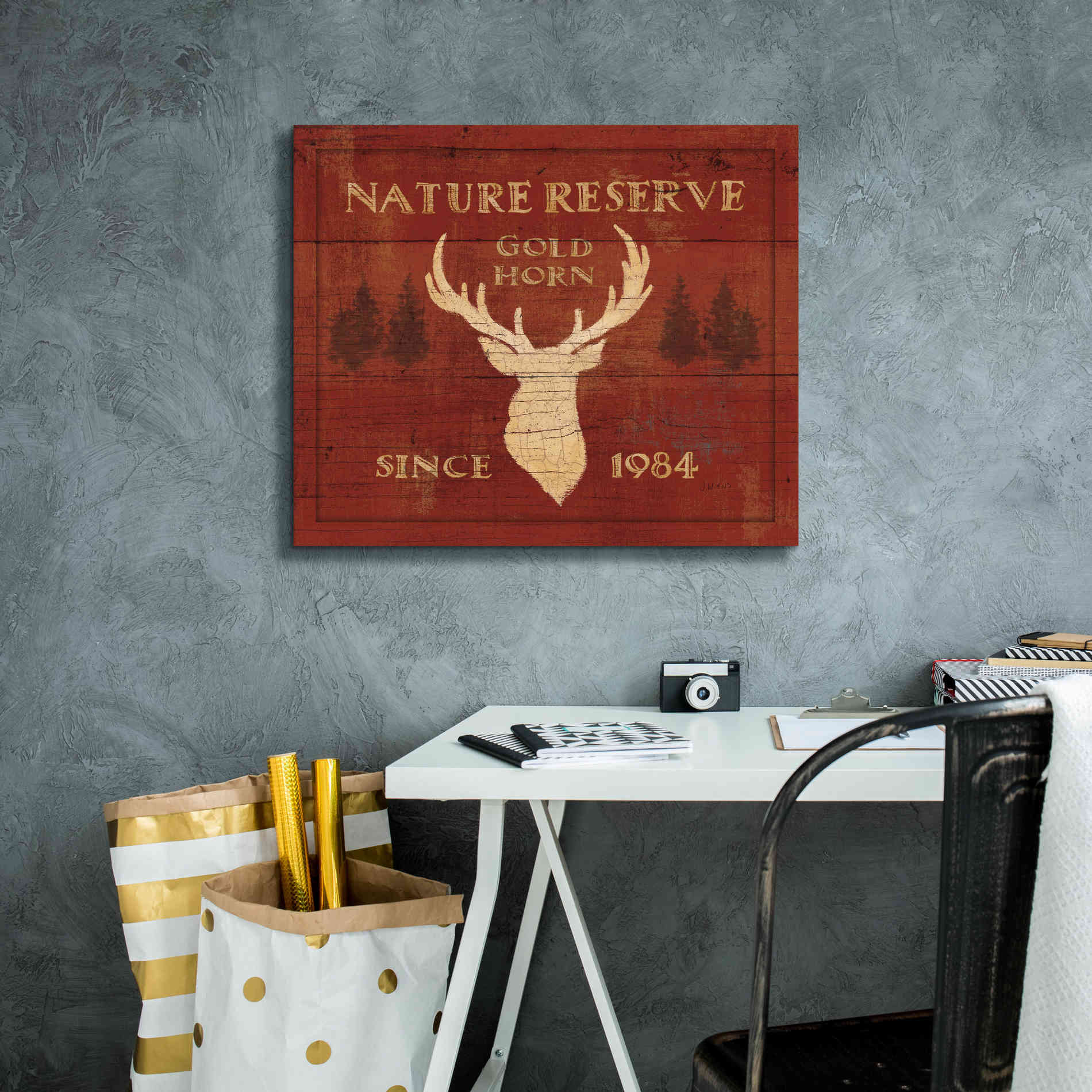 Epic Art 'Lodge Signs IX' by James Wiens, Canvas Wall Art,24 x 20