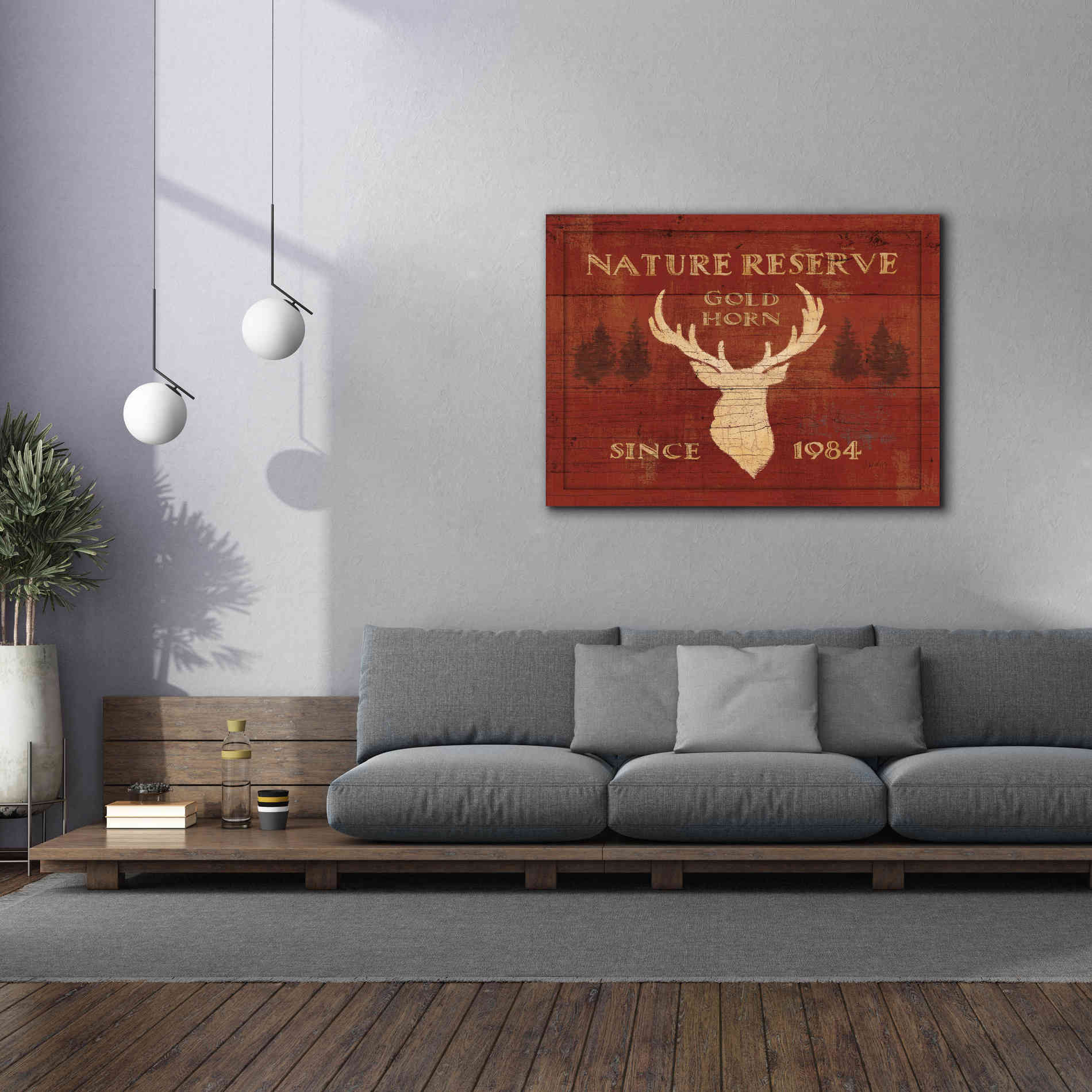 Epic Art 'Lodge Signs IX' by James Wiens, Canvas Wall Art,54 x 40
