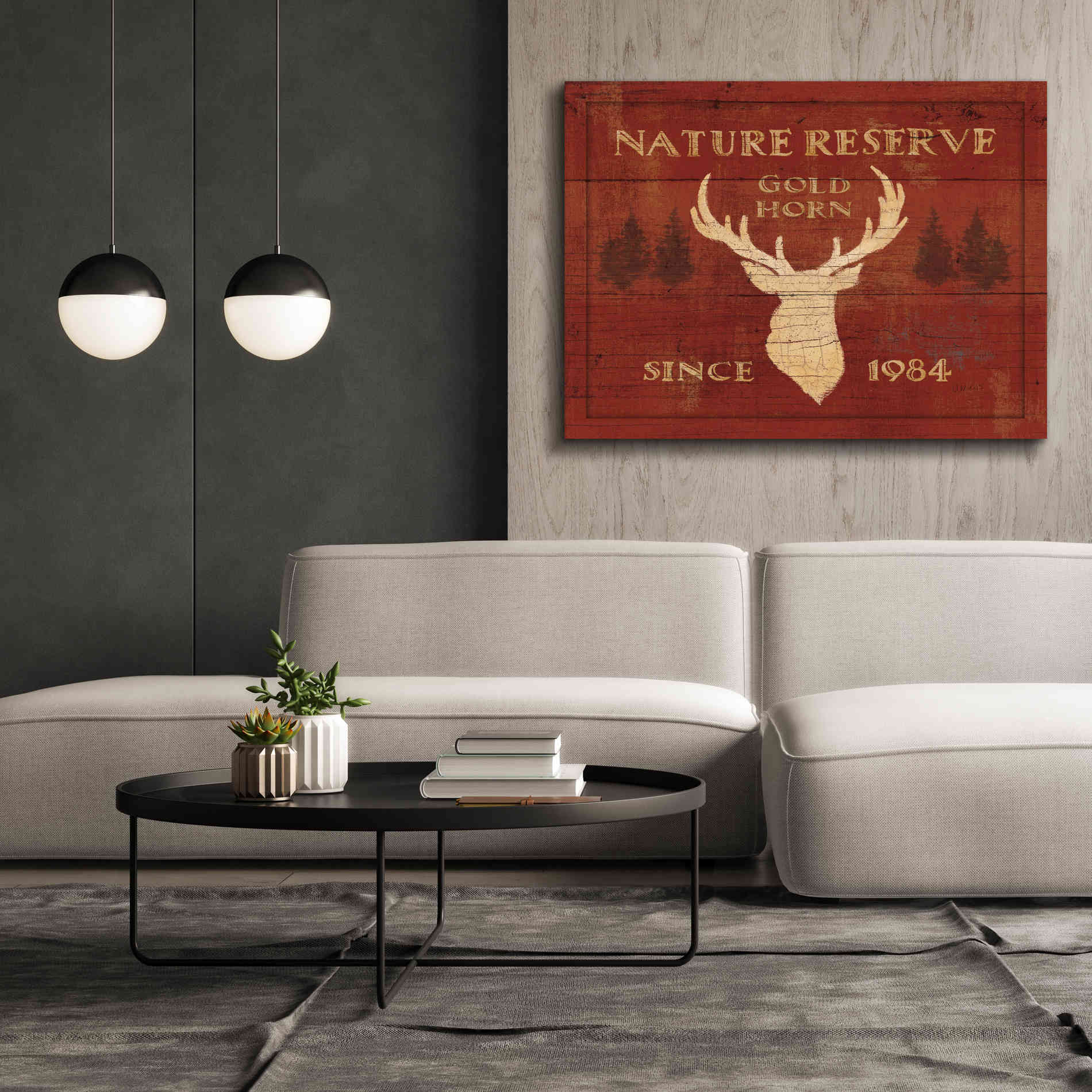 Epic Art 'Lodge Signs IX' by James Wiens, Canvas Wall Art,54 x 40