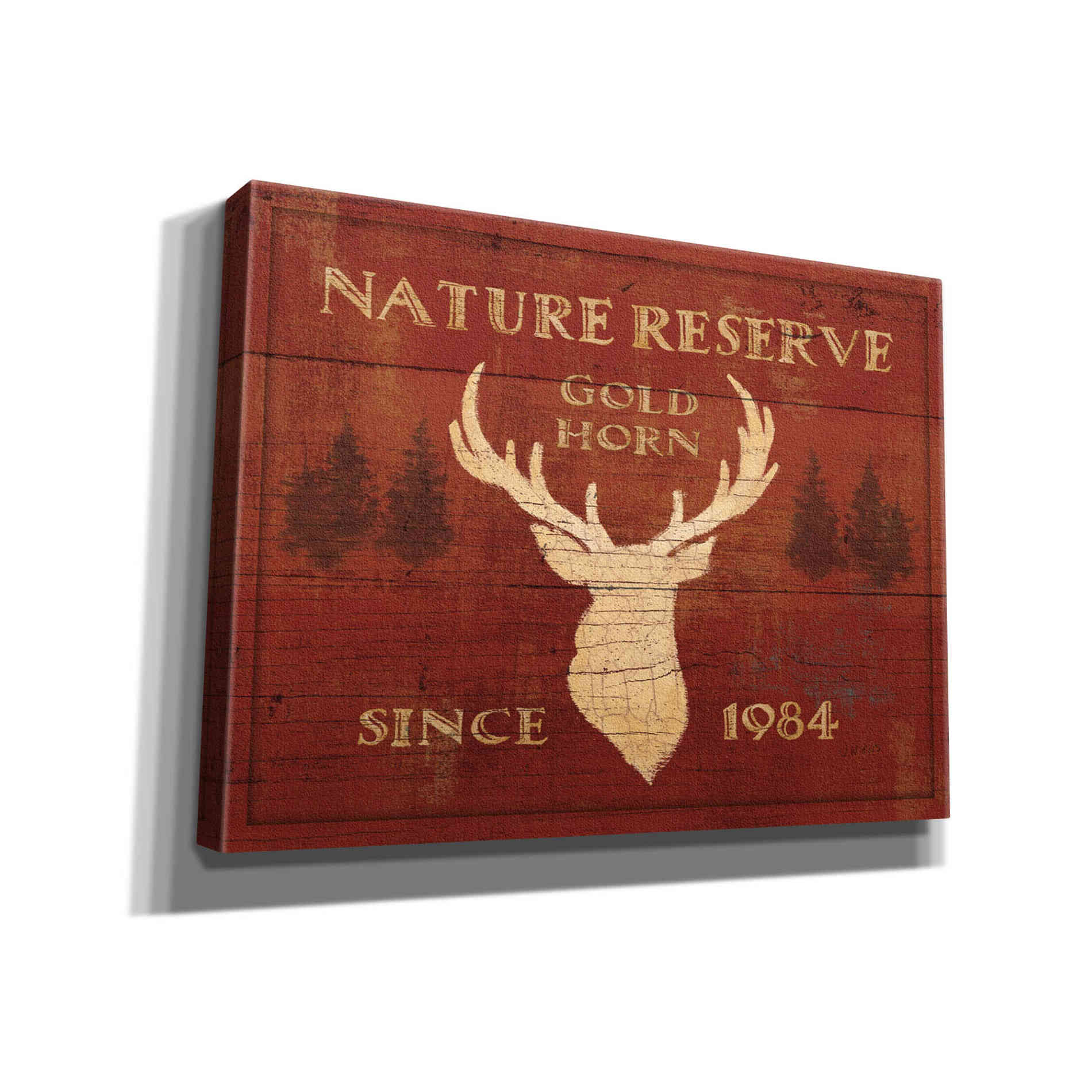 Epic Art 'Lodge Signs IX' by James Wiens, Canvas Wall Art,16x12x1.1x0,24x20x1.1x0,30x26x1.74x0,54x40x1.74x0