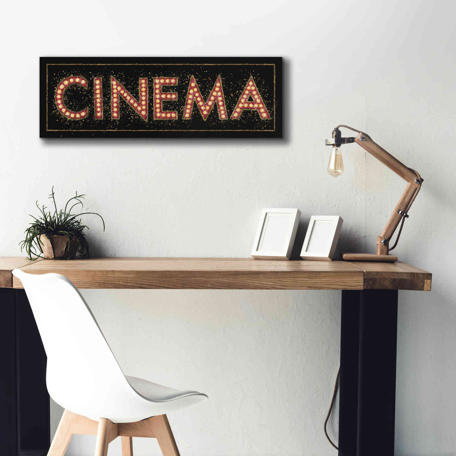 Epic Art 'Cinema Marquee' by James Wiens, Canvas Wall Art,36 x 12