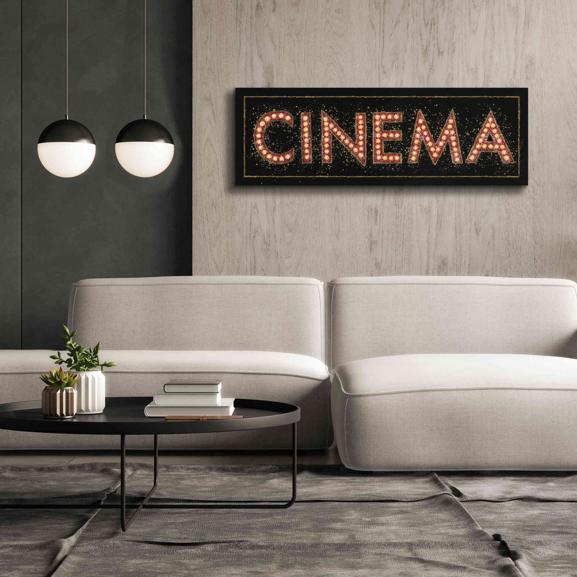 Epic Art 'Cinema Marquee' by James Wiens, Canvas Wall Art,60 x 20
