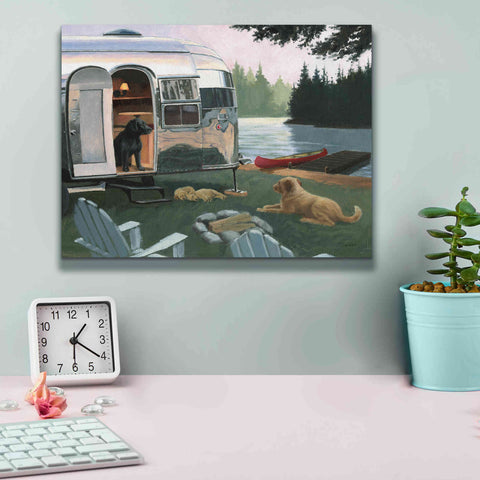 Image of Epic Art 'Canine Camp' by James Wiens, Canvas Wall Art,16 x 12