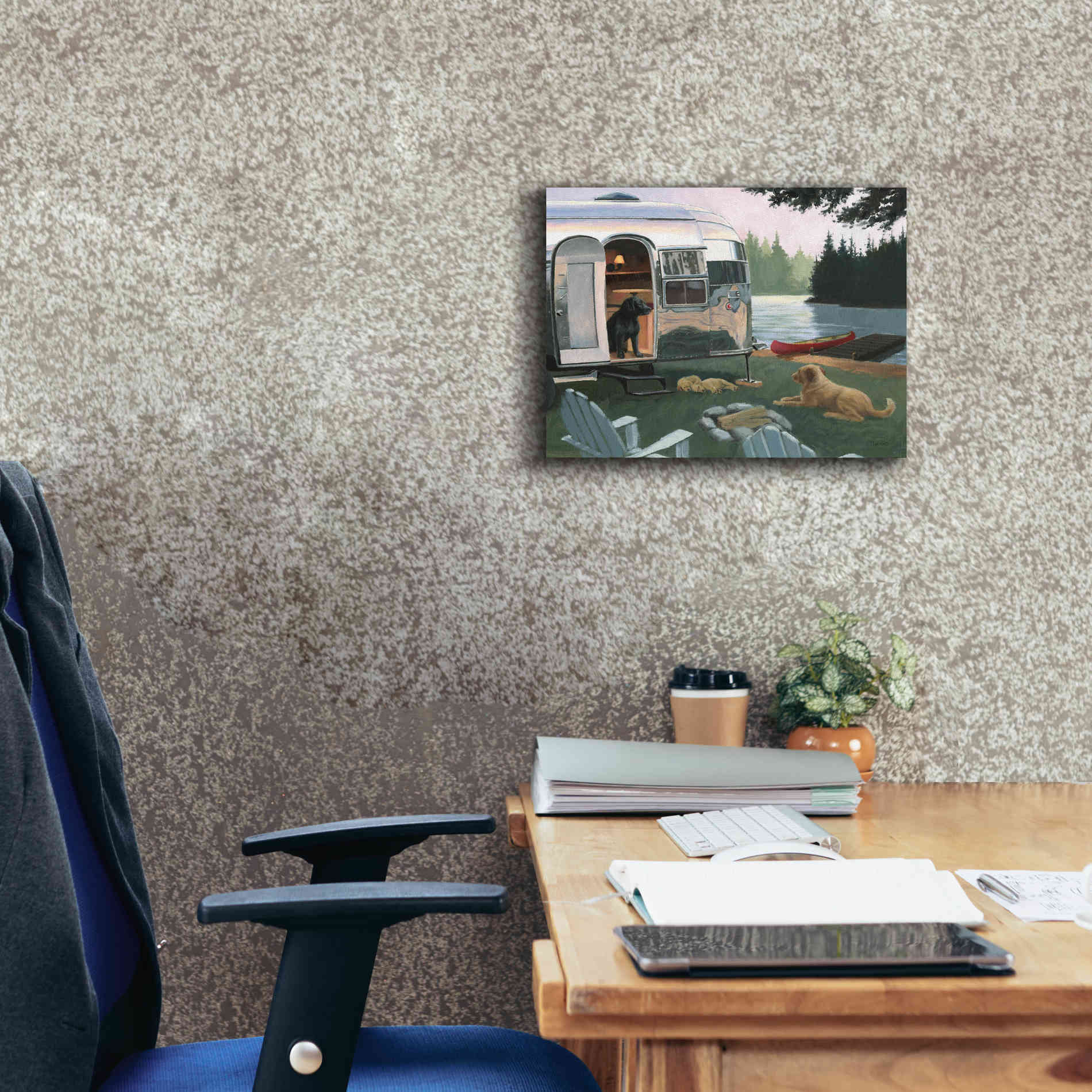 Epic Art 'Canine Camp' by James Wiens, Canvas Wall Art,16 x 12