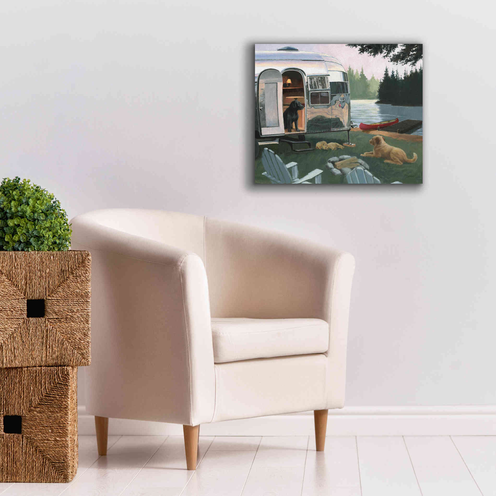 Epic Art 'Canine Camp' by James Wiens, Canvas Wall Art,24 x 20