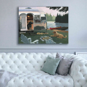 Epic Art 'Canine Camp' by James Wiens, Canvas Wall Art,54 x 40