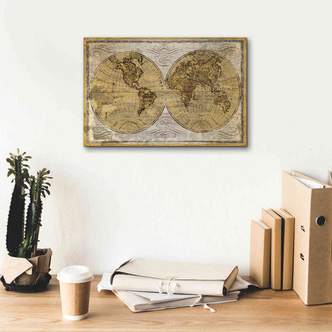 Image of Epic Art 'Worldwide I' by James Wiens, Canvas Wall Art,18 x 12