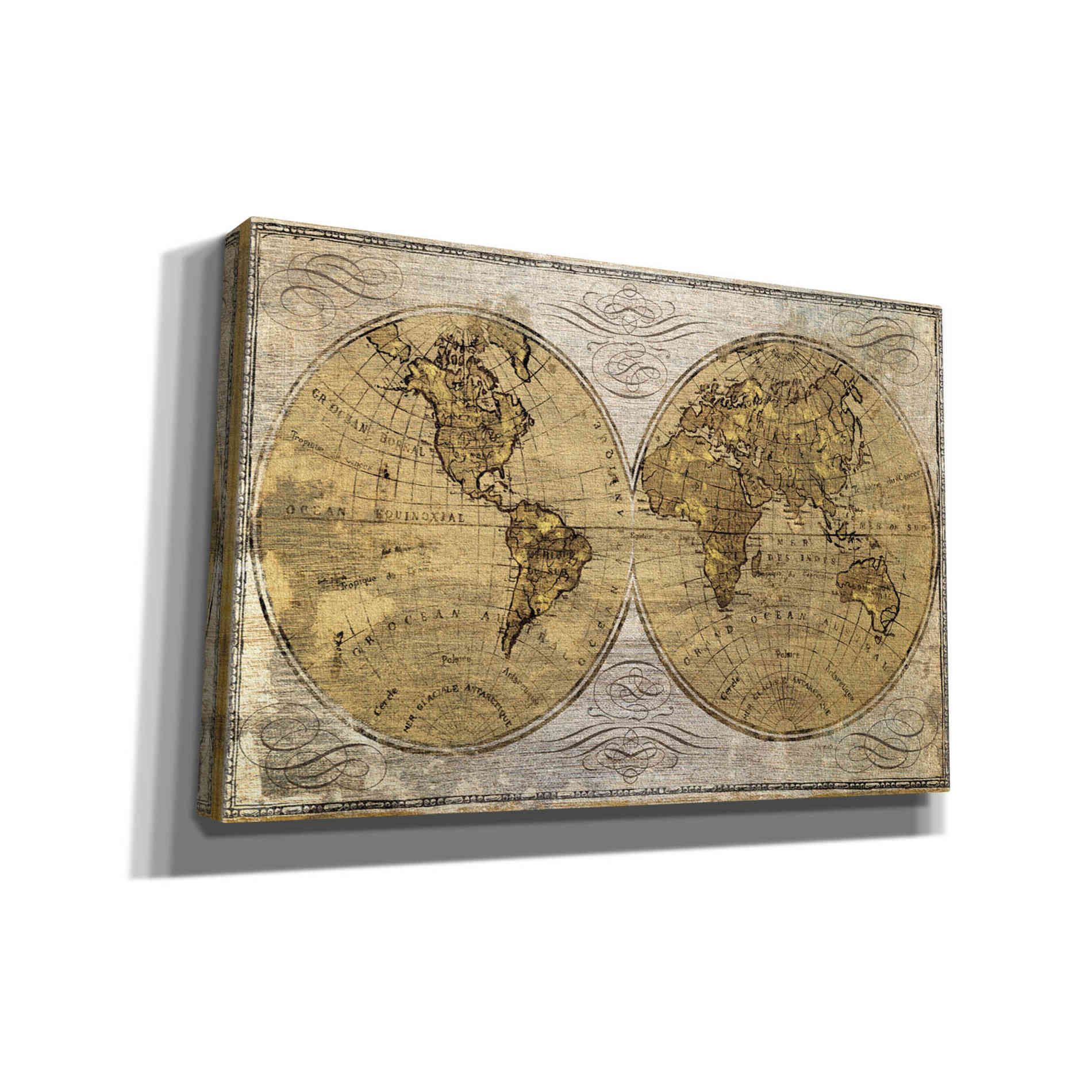 Epic Art 'Worldwide I' by James Wiens, Canvas Wall Art,18x12x1.1x0,26x18x1.1x0,40x26x1.74x0,60x40x1.74x0