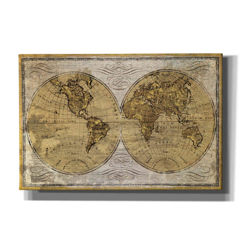 Image of Epic Art 'Worldwide I' by James Wiens, Canvas Wall Art,18x12x1.1x0,26x18x1.1x0,40x26x1.74x0,60x40x1.74x0