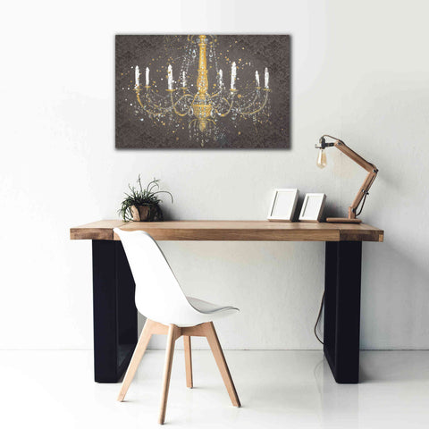 Image of Epic Art 'Grand Chandelier Gray' by James Wiens, Canvas Wall Art,40 x 26
