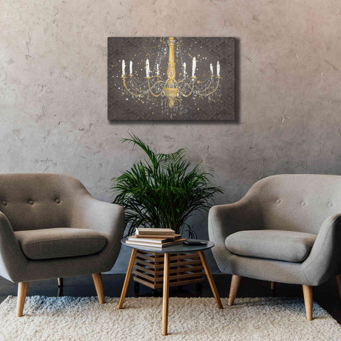 Image of Epic Art 'Grand Chandelier Gray' by James Wiens, Canvas Wall Art,40 x 26