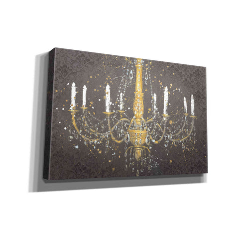 Image of Epic Art 'Grand Chandelier Gray' by James Wiens, Canvas Wall Art,18x12x1.1x0,26x18x1.1x0,40x26x1.74x0,60x40x1.74x0