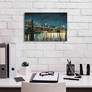 Epic Art 'Bright City Lights Blue I' by James Wiens, Canvas Wall Art,18 x 12