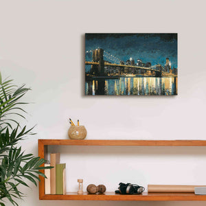 Epic Art 'Bright City Lights Blue I' by James Wiens, Canvas Wall Art,18 x 12